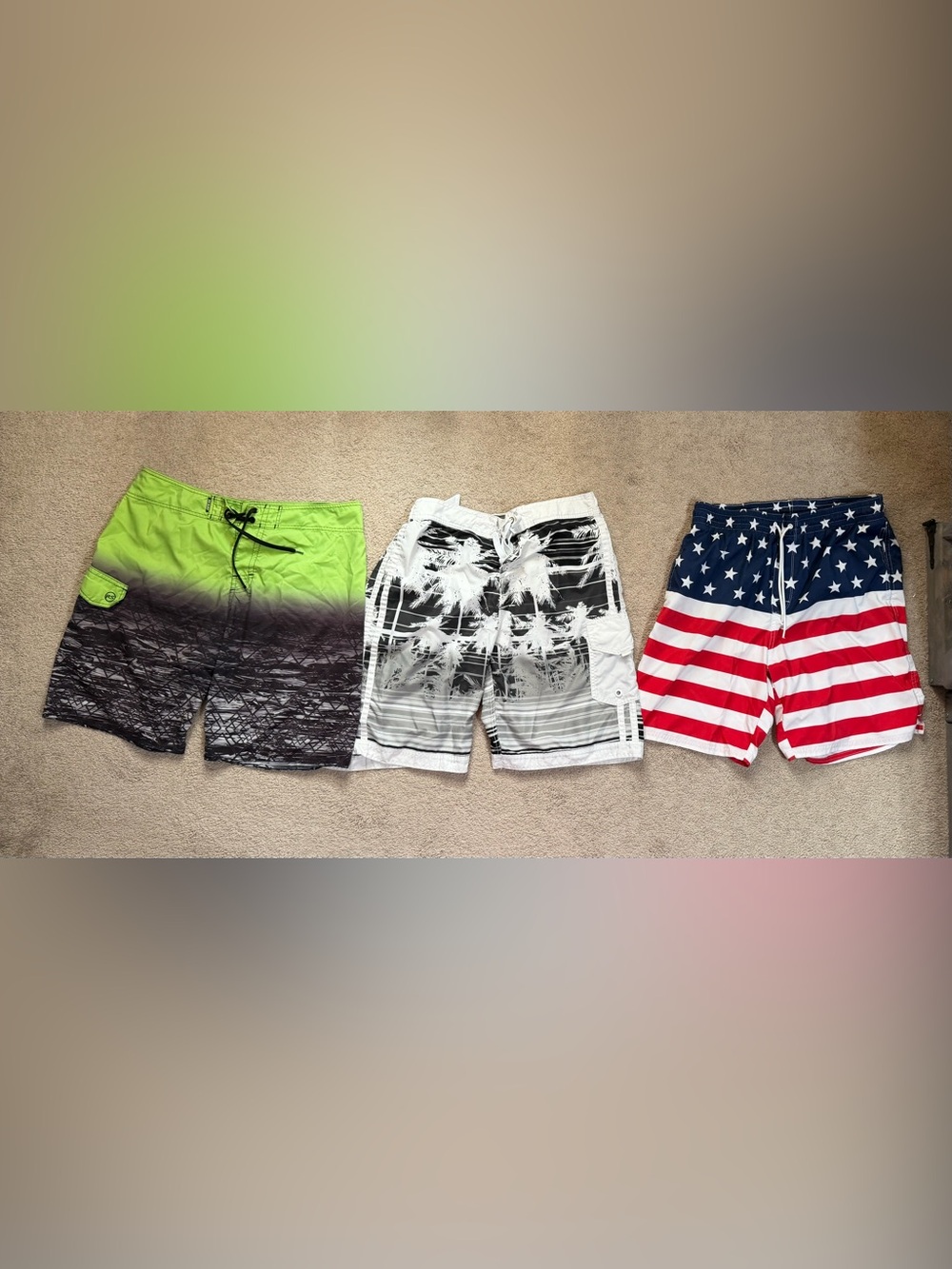 Men's size Lg/36 Swim Trunks (3pair) 🩳